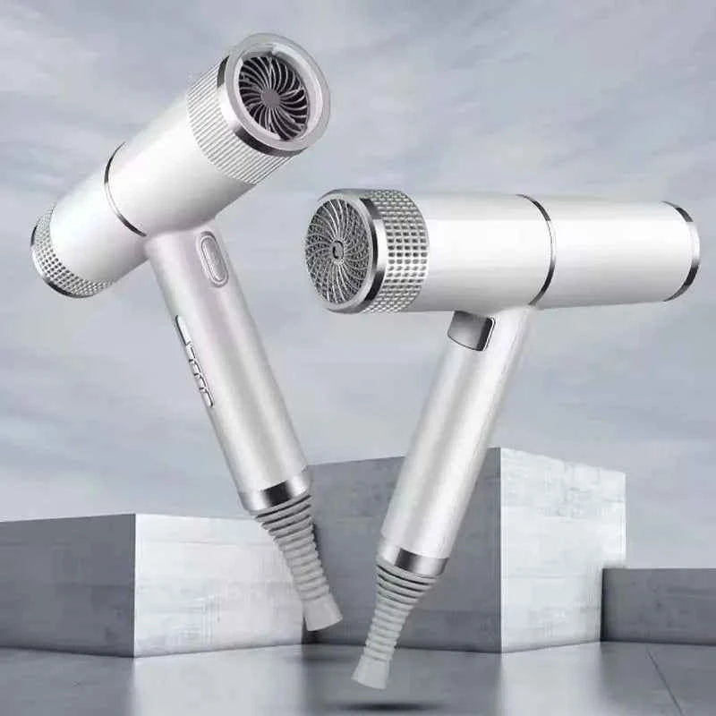 Hair Dryer Professional Negative Ion Technology, Fast Drying, Low Noise, Compact and Portable Styling Tool
#Color=White,Bianco