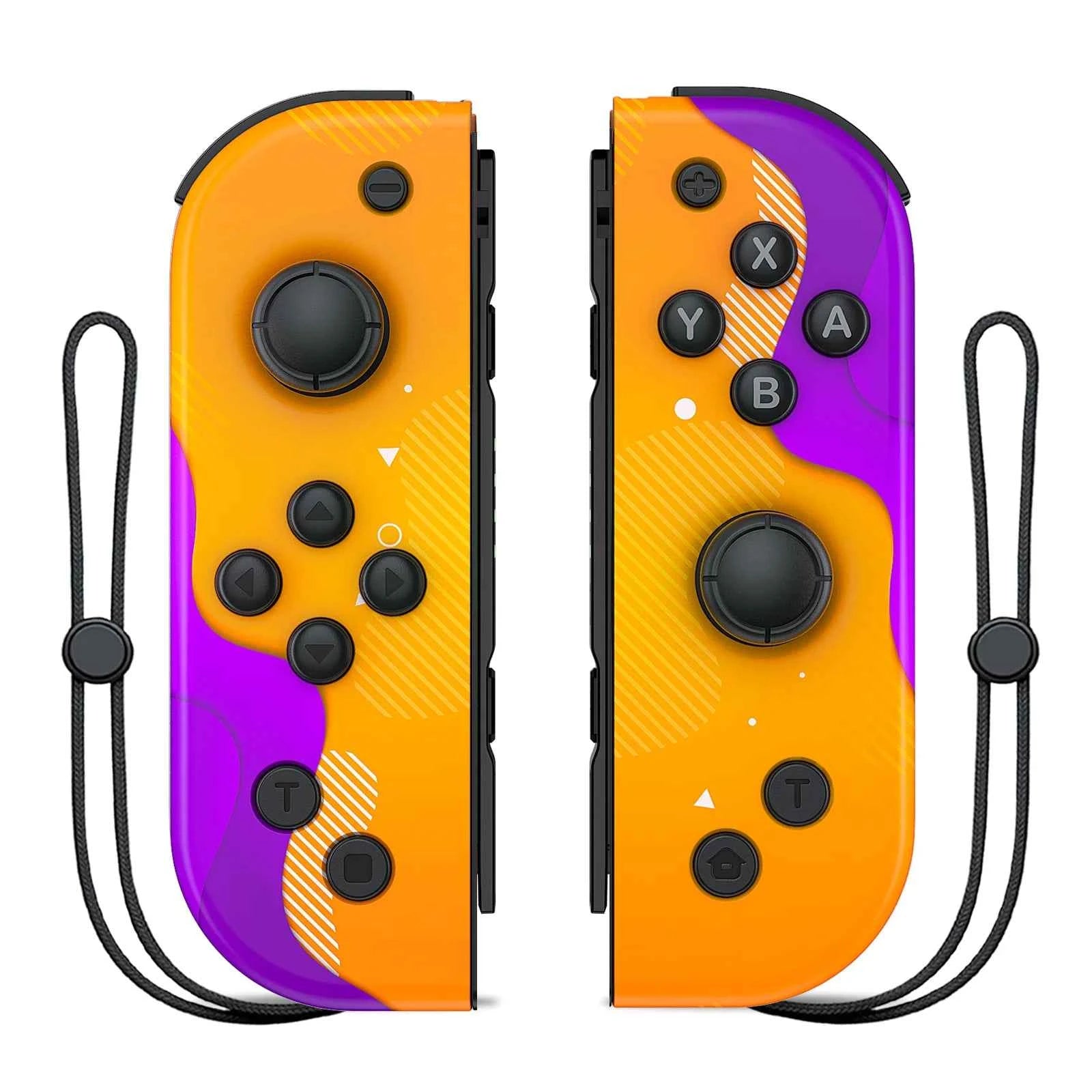 NS Joycons Controller Bluetooth Wireless Gamepad for Switch, Vibration, Turbo, Wake-Up, Gaming Handle & Joystick Control
#Color=Purple Orange,Viola Arancione