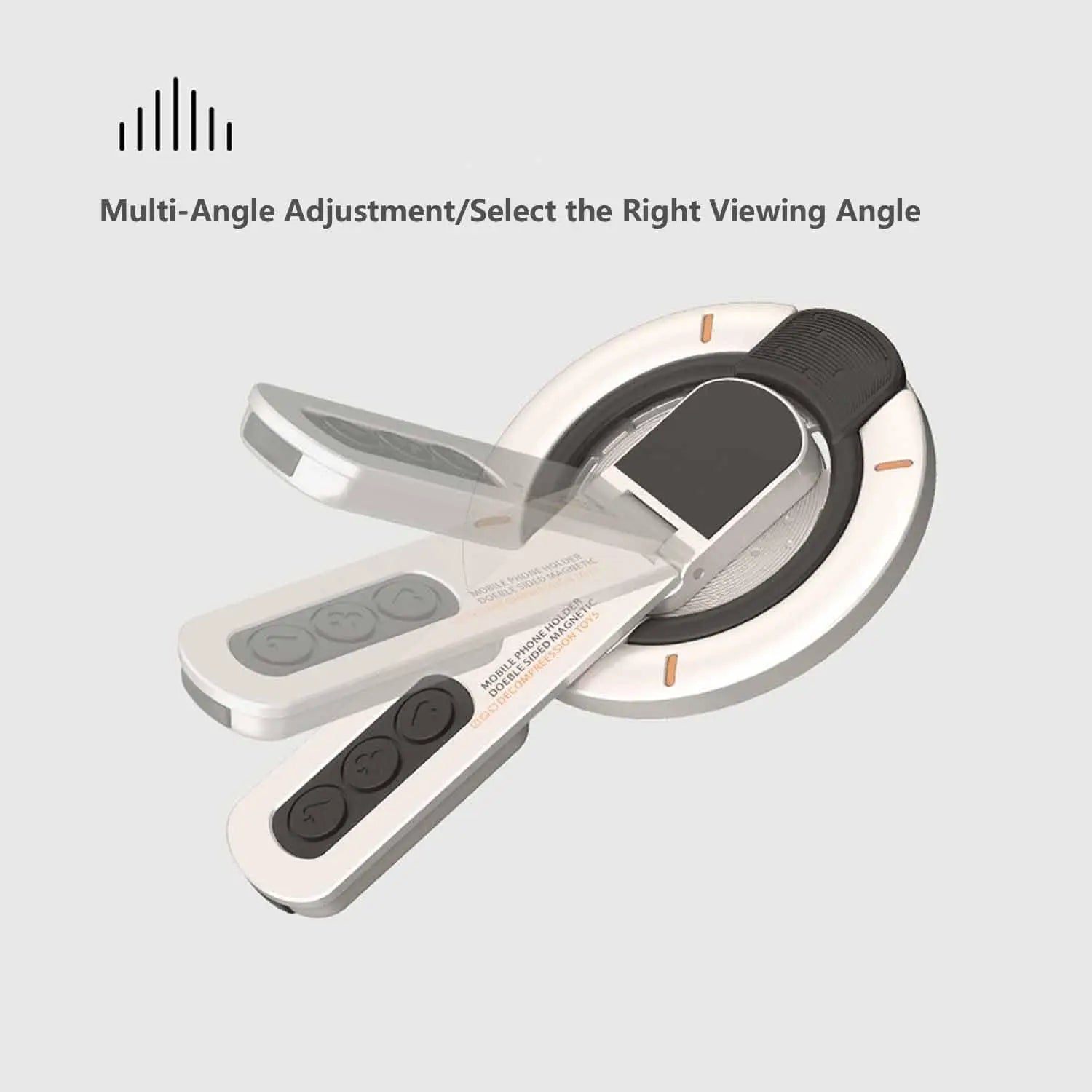 MagSafe Grip Stand 3-in-1 Magnetic Ring Holder & Double-Sided Phone Stand for iPhone 17/16/15/14/13/12 and Android with MagSafe Cases