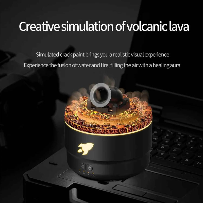 Design vulcano con texture lava vera