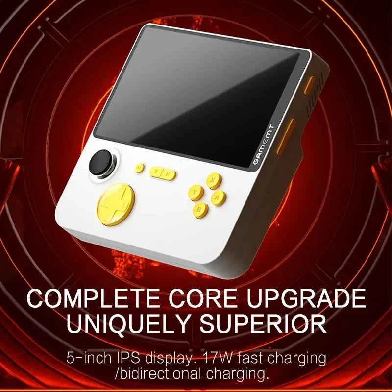 E5 Handheld Console Video Game Console 6000mAh Power Bank, 5-inch IPS Screen, 22W, Arcade Classic Gaming Console with Retro Games Machine
#Color=White Yellow,Bianco Giallo