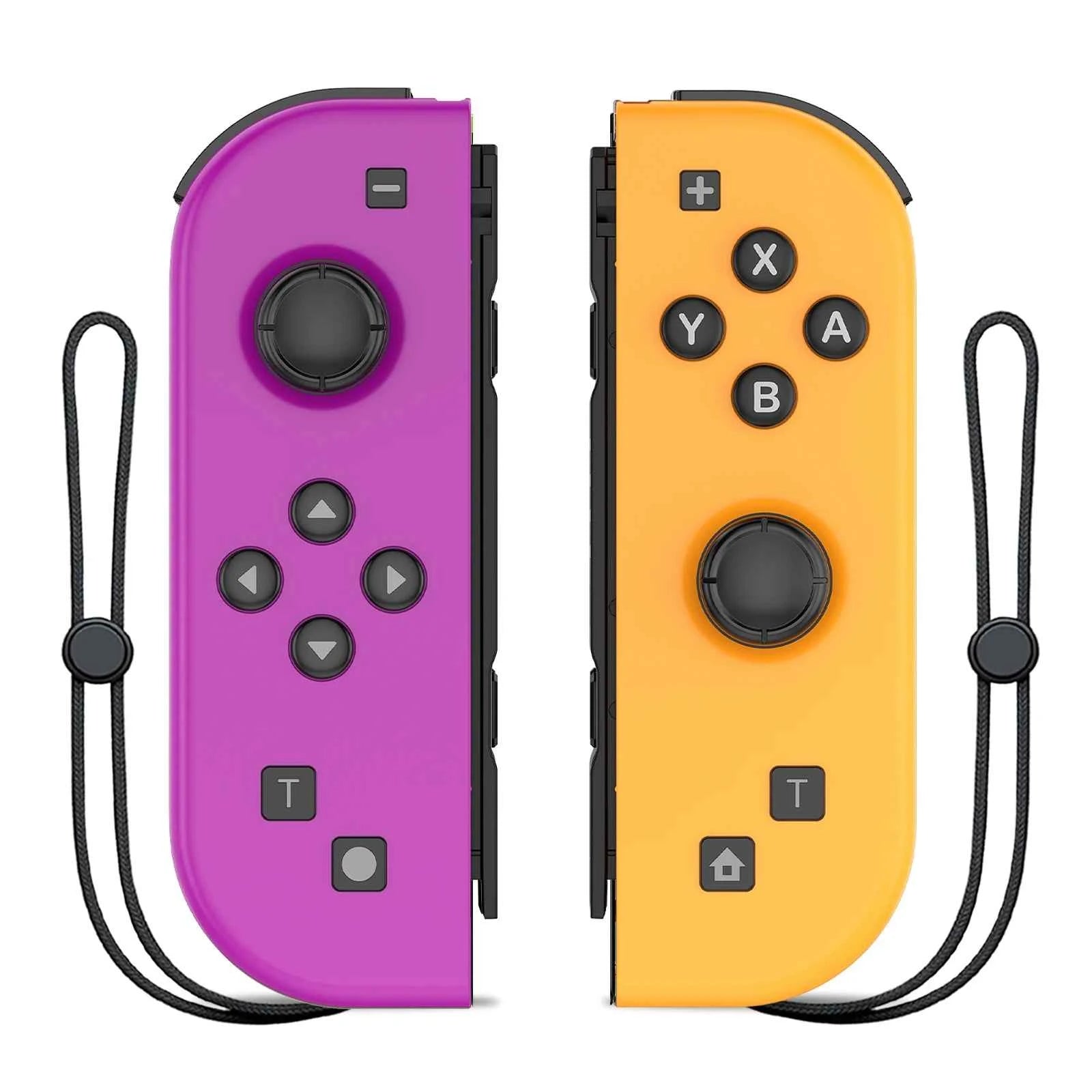 NS Joycons Controller Bluetooth Wireless Gamepad for Switch, Vibration, Turbo, Wake-Up, Gaming Handle & Joystick Control
#Color=Purple Yellow,Viola Giallo