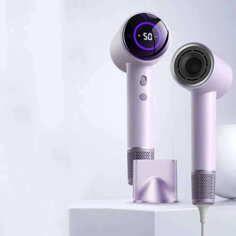 Hair Dryer LCD Display, 110,000 RPM High-Speed Airflow, Fast-Drying with Negative Ions, Professional Styling Tool
#Color=Purple,Viola