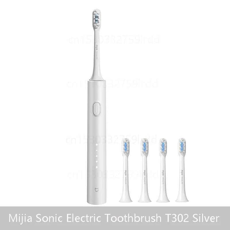 XIAOMI MIJIA T302 Sonic Electric Toothbrush, 4 Brush Heads, IPX8 Waterproof, 360° Wireless Charging, 4 Cleaning Modes, 3 Colors Available
#Color=Silver,Argento