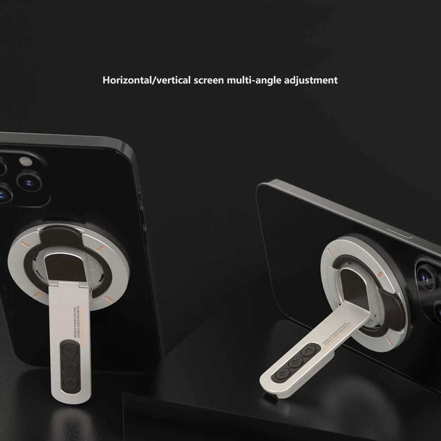 MagSafe Grip Stand 3-in-1 Magnetic Ring Holder & Double-Sided Phone Stand for iPhone 17/16/15/14/13/12 and Android with MagSafe Cases