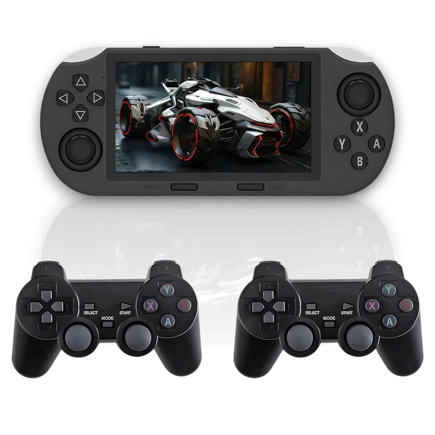 SF3000 Retro Handheld Console 64GB 20000+ Games 2 Wireless Controllers 4.5 Inch IPS HD Screen