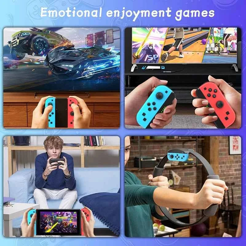 NS Joycons Controller Bluetooth Wireless Gamepad for Switch, Vibration, Turbo, Wake-Up, Gaming Handle & Joystick Control