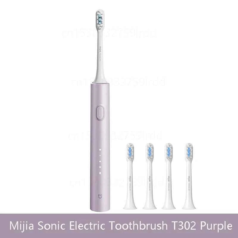 XIAOMI MIJIA T302 Sonic Electric Toothbrush, 4 Brush Heads, IPX8 Waterproof, 360° Wireless Charging, 4 Cleaning Modes, 3 Colors Available
#Color=Purple,Viola