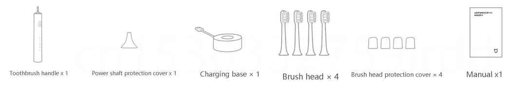 XIAOMI MIJIA T302 Sonic Electric Toothbrush, 4 Brush Heads, IPX8 Waterproof, 360° Wireless Charging, 4 Cleaning Modes, 3 Colors Available