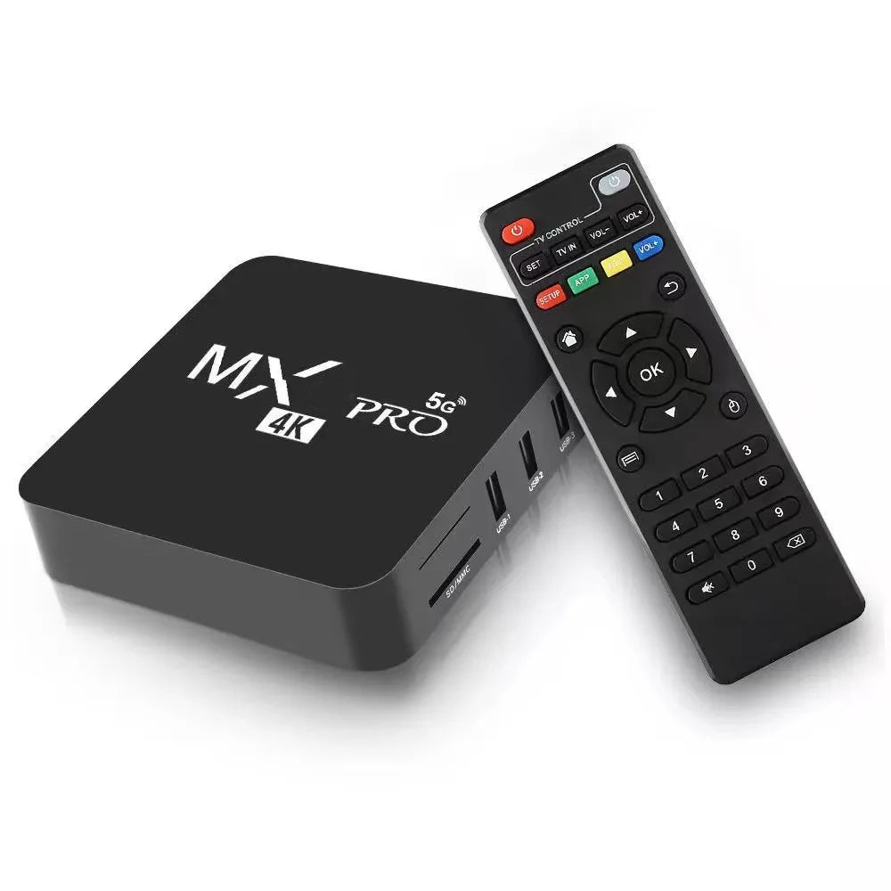 MXQ PRO 4K Android 10 Smart TV Box with RK3228, Dual-Band WiFi, Quad-Core Processor, 3D Video Playback, Home Theater Media Player