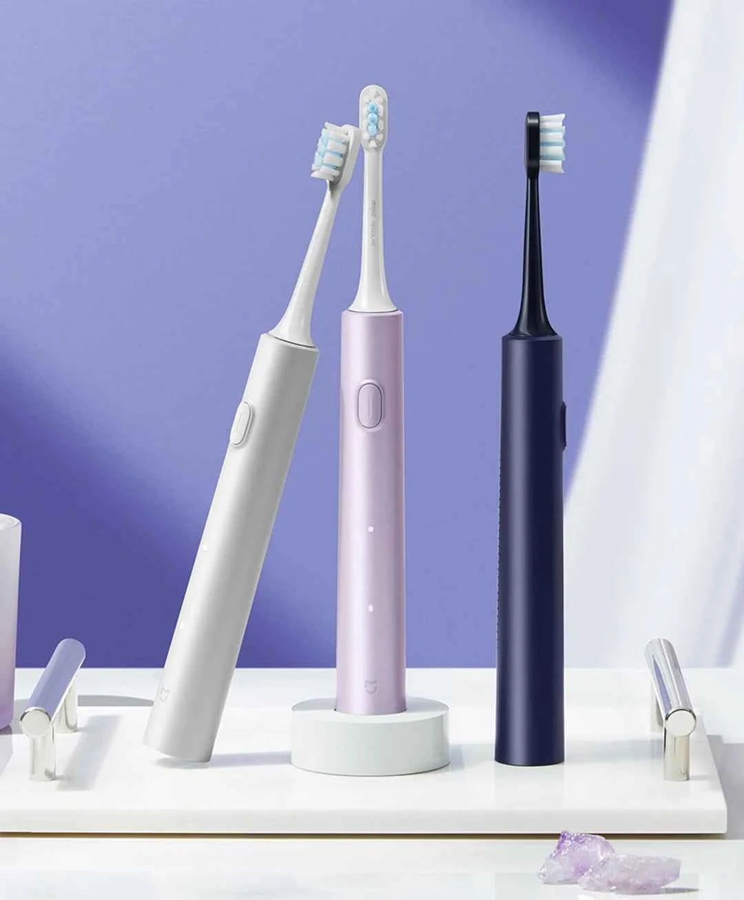 XIAOMI MIJIA T302 Sonic Electric Toothbrush, 4 Brush Heads, IPX8 Waterproof, 360° Wireless Charging, 4 Cleaning Modes, 3 Colors Available