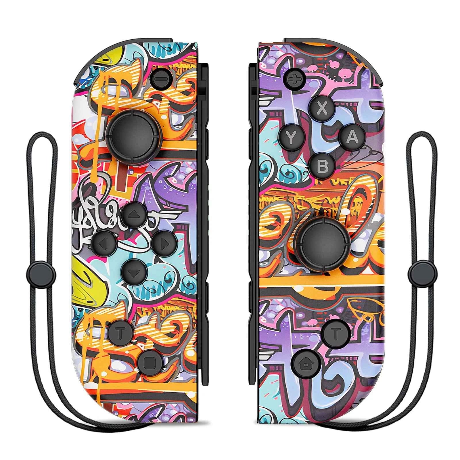NS Joycons Controller Bluetooth Wireless Gamepad for Switch, Vibration, Turbo, Wake-Up, Gaming Handle & Joystick Control
#Color=Graffiti,Graffiti