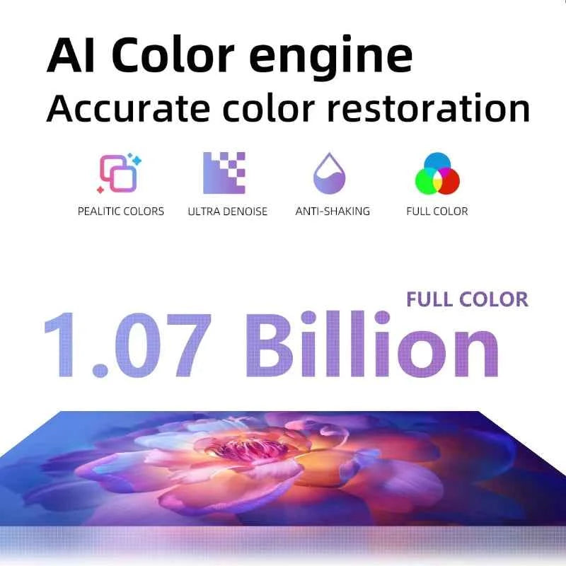 Projector T60 Pro Full HD 4K Support LED LCD, Android System, Auto Focus, Home Theater