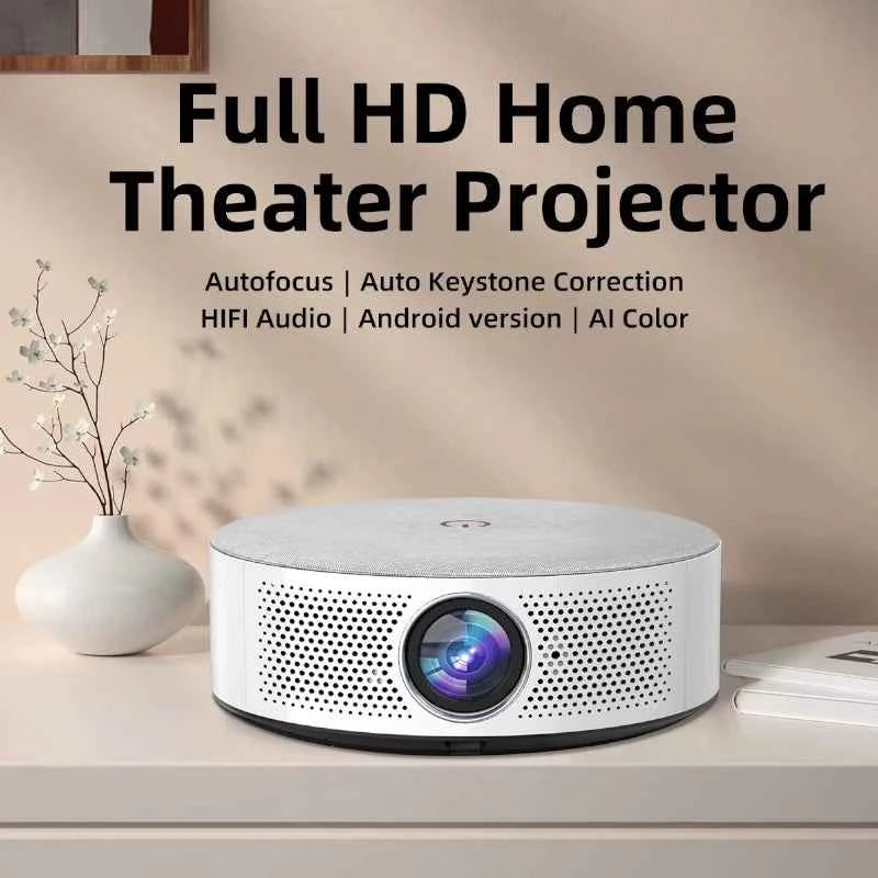 Projector T60 Pro Full HD 4K Support LED LCD, Android System, Auto Focus, Home Theater