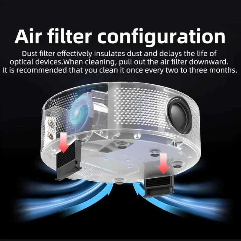 Projector T60 Pro Full HD 4K Support LED LCD, Android System, Auto Focus, Home Theater