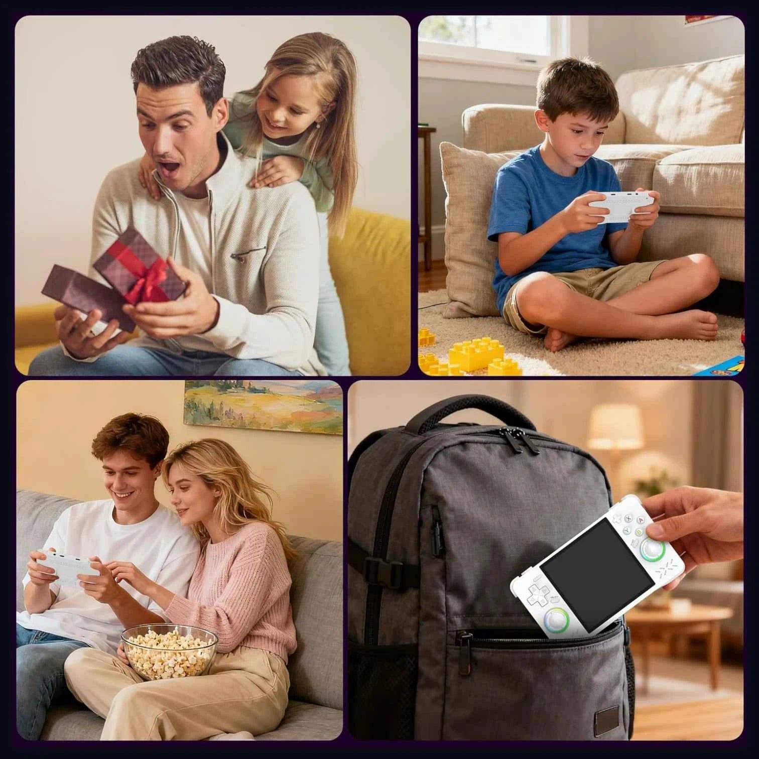 XF40H Handheld Console 4 Inch IPS HD Screen WiFi Open Source Retro Gaming System