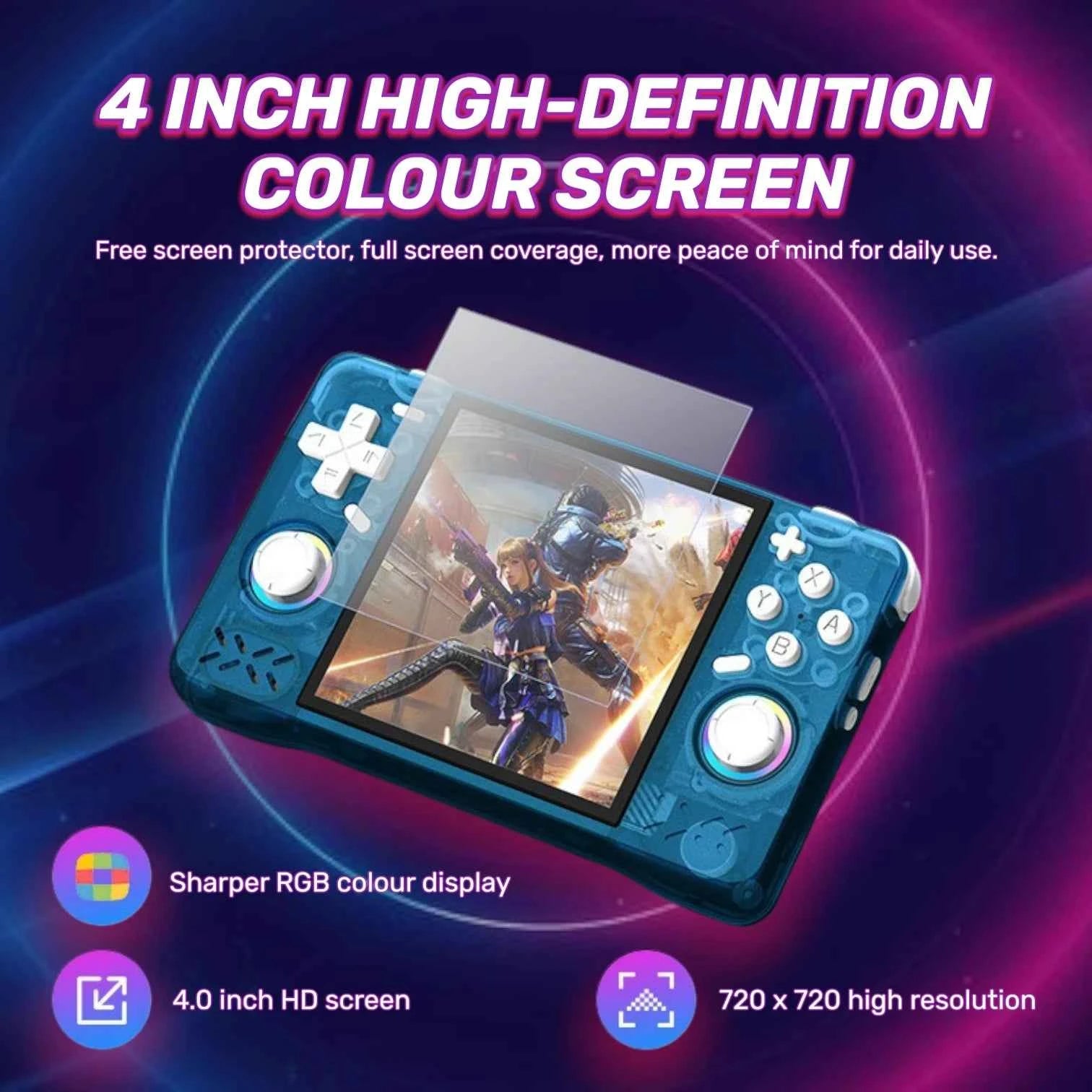 XF40H Handheld Console 4 Inch IPS HD Screen WiFi Open Source Retro Gaming System