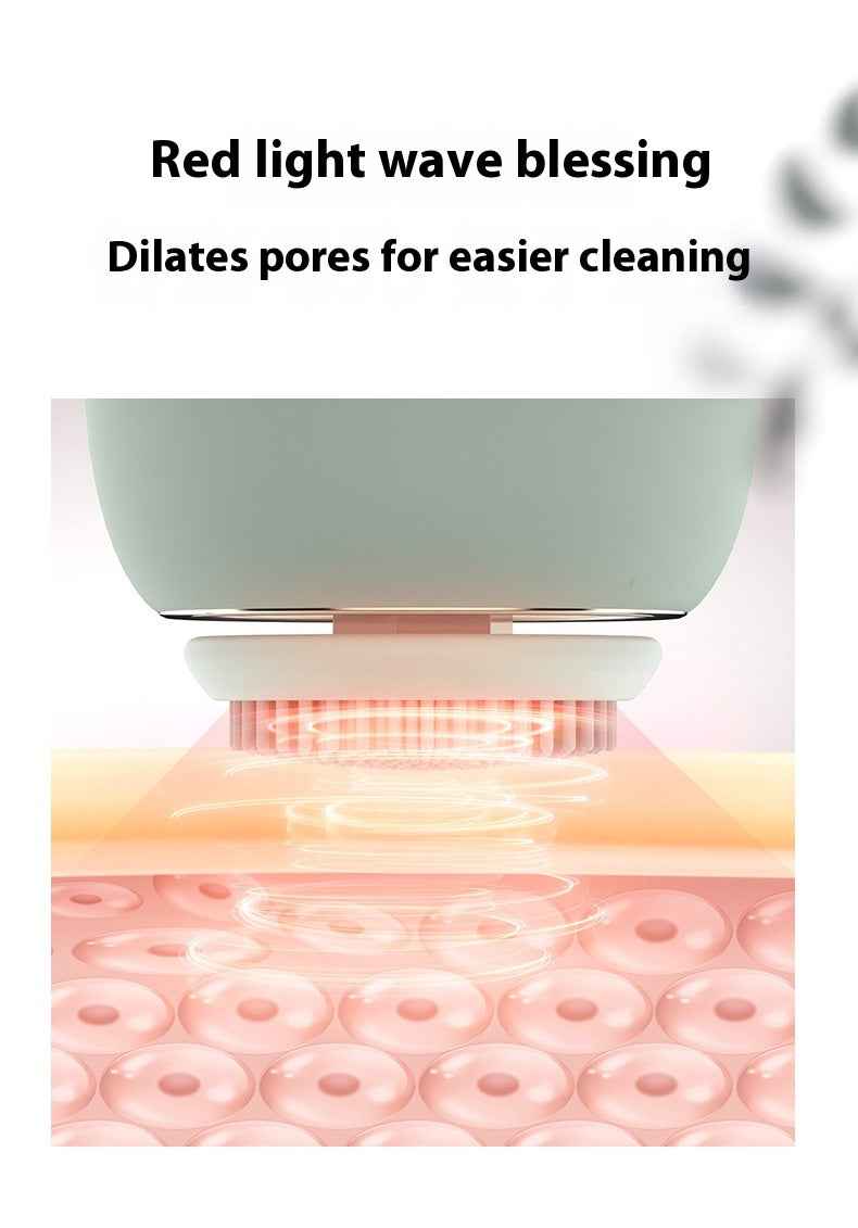 Facial Cleansing Brush with Soft, Silicone and Bamboo Charcoal Heads - Electric Deep Facial Cleansing Device