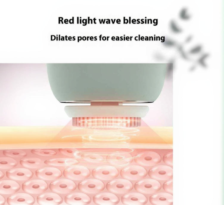 Facial Cleansing Brush with Soft, Silicone and Bamboo Charcoal Heads - Electric Deep Facial Cleansing Device