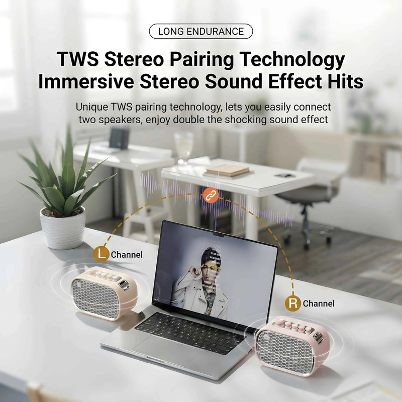 2.0 Channel with 45Hz–25kHz Frequency Range