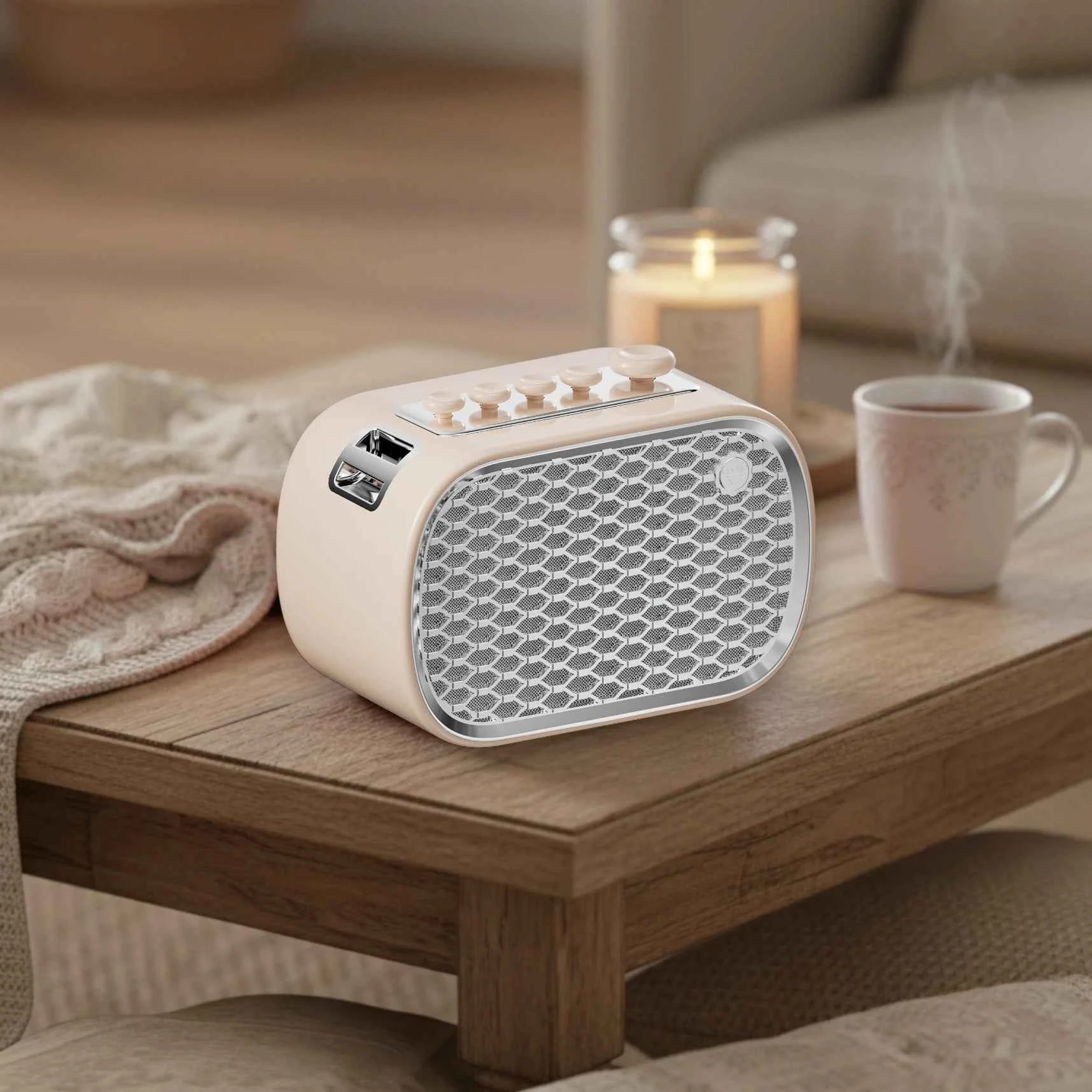 Blueteck Sleep Speaker Modern BT Audio #Color=Beige,Beige