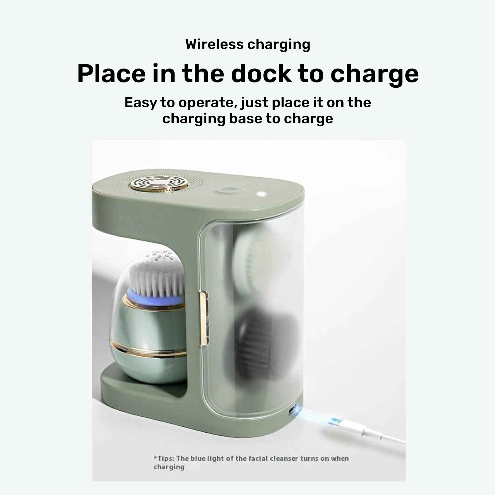 Bamboo Charcoal & Silicone Sonic Facial Cleanser Brush