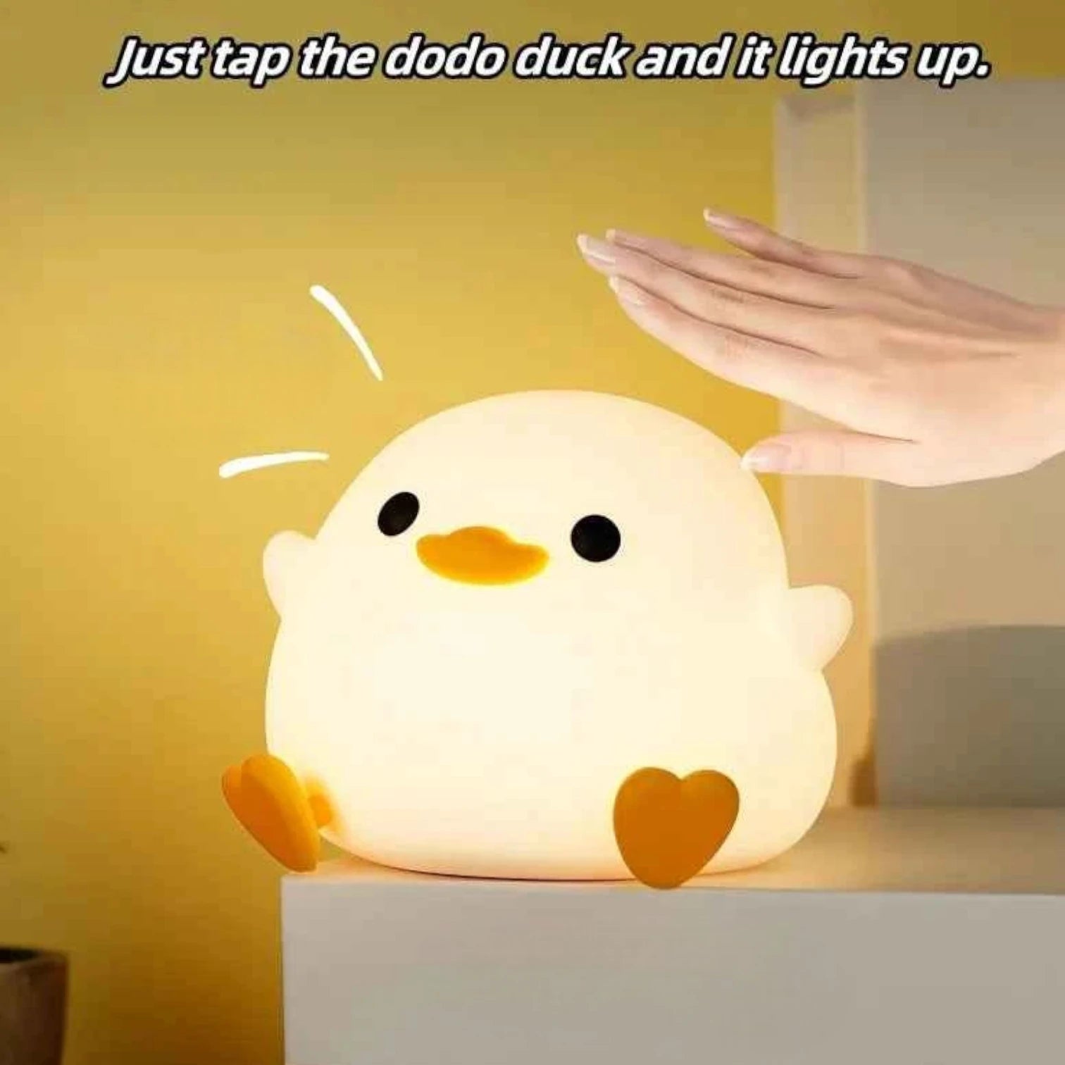 Duck Cute Night Light with Touch Control, Rechargeable Lamp for Bedroom and Living Room
#Color=Warm Clap Lamp,Clap Lamp Calda