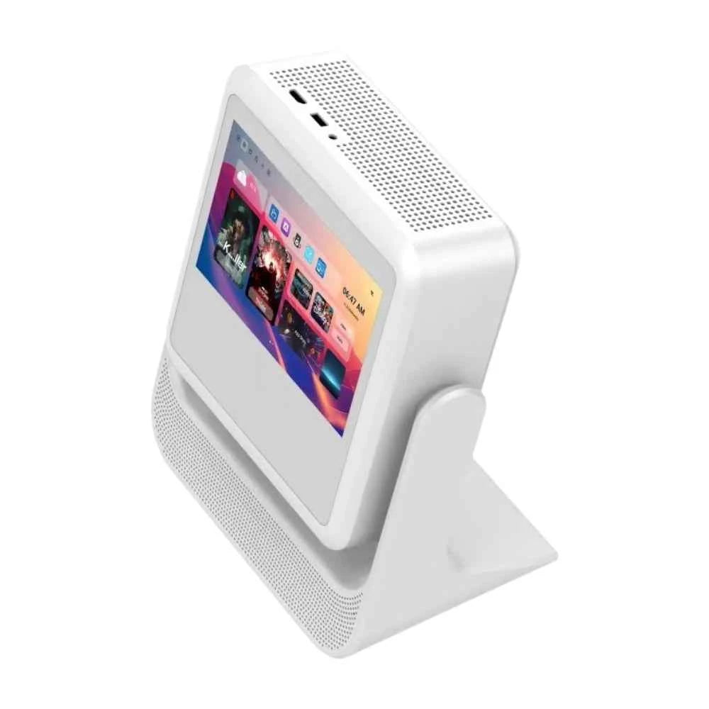 DuoCast 4K Hybrid Projector with Touchscreen Tablet #Color=White,Bianco