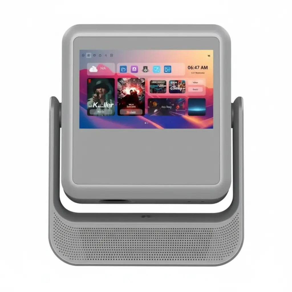 DuoCast 4K Hybrid Projector with Touchscreen Tablet #Color=Grey,Grigio
