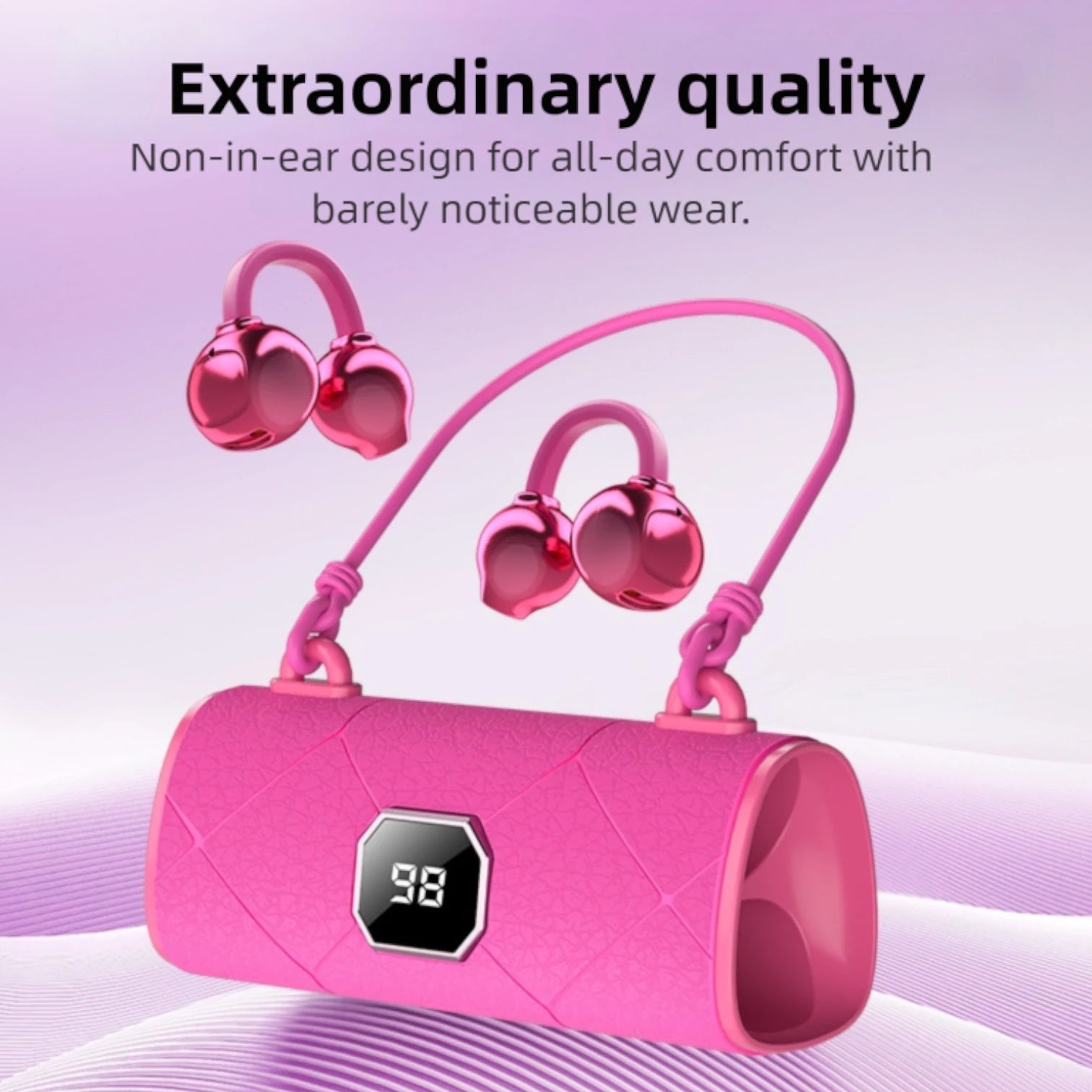 X22 Clip-On Wireless Headphones | Open-Ear Bluetooth Stereo Noise Reduction