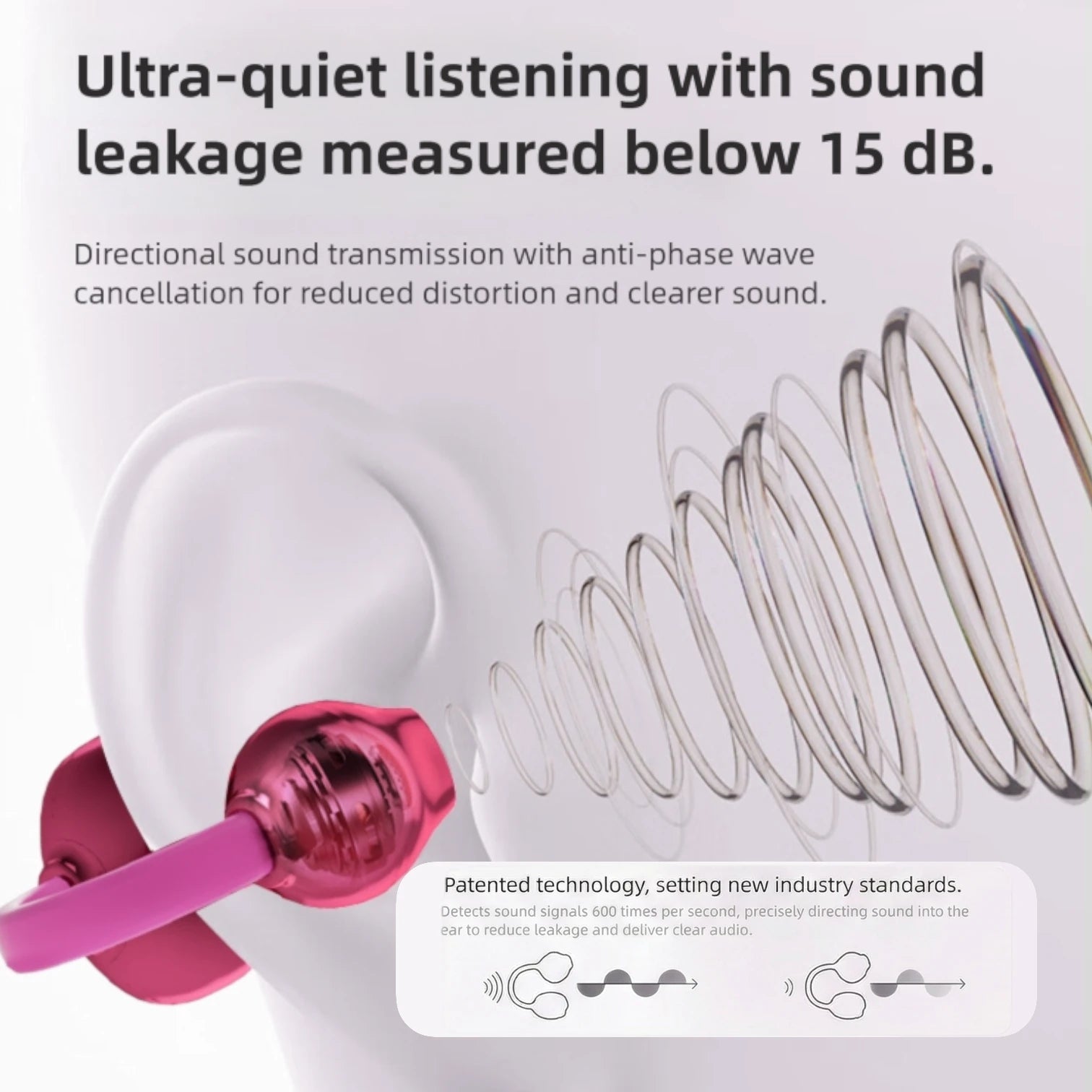 X22 Clip-On Wireless Headphones | Open-Ear Bluetooth Stereo Noise Reduction