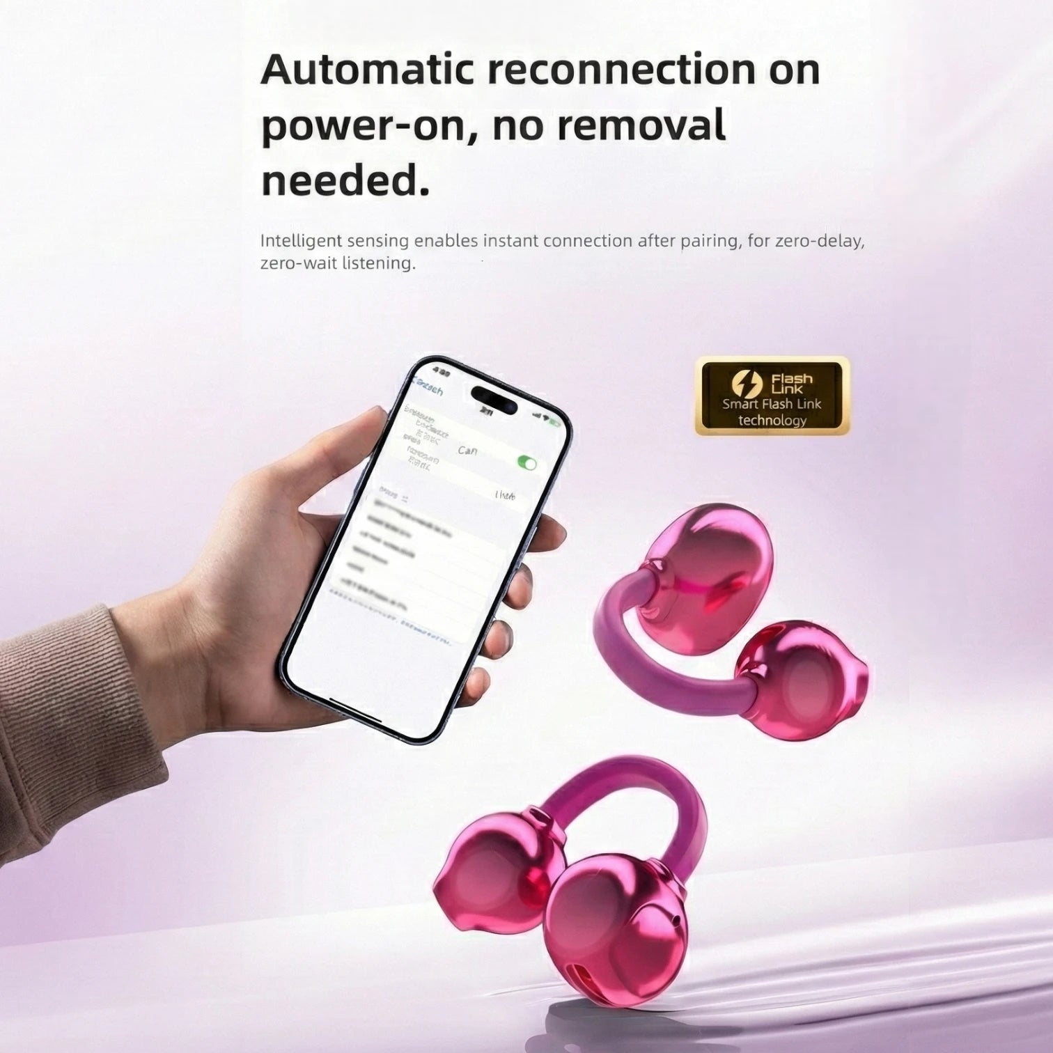 X22 Clip-On Wireless Headphones | Open-Ear Bluetooth Stereo Noise Reduction