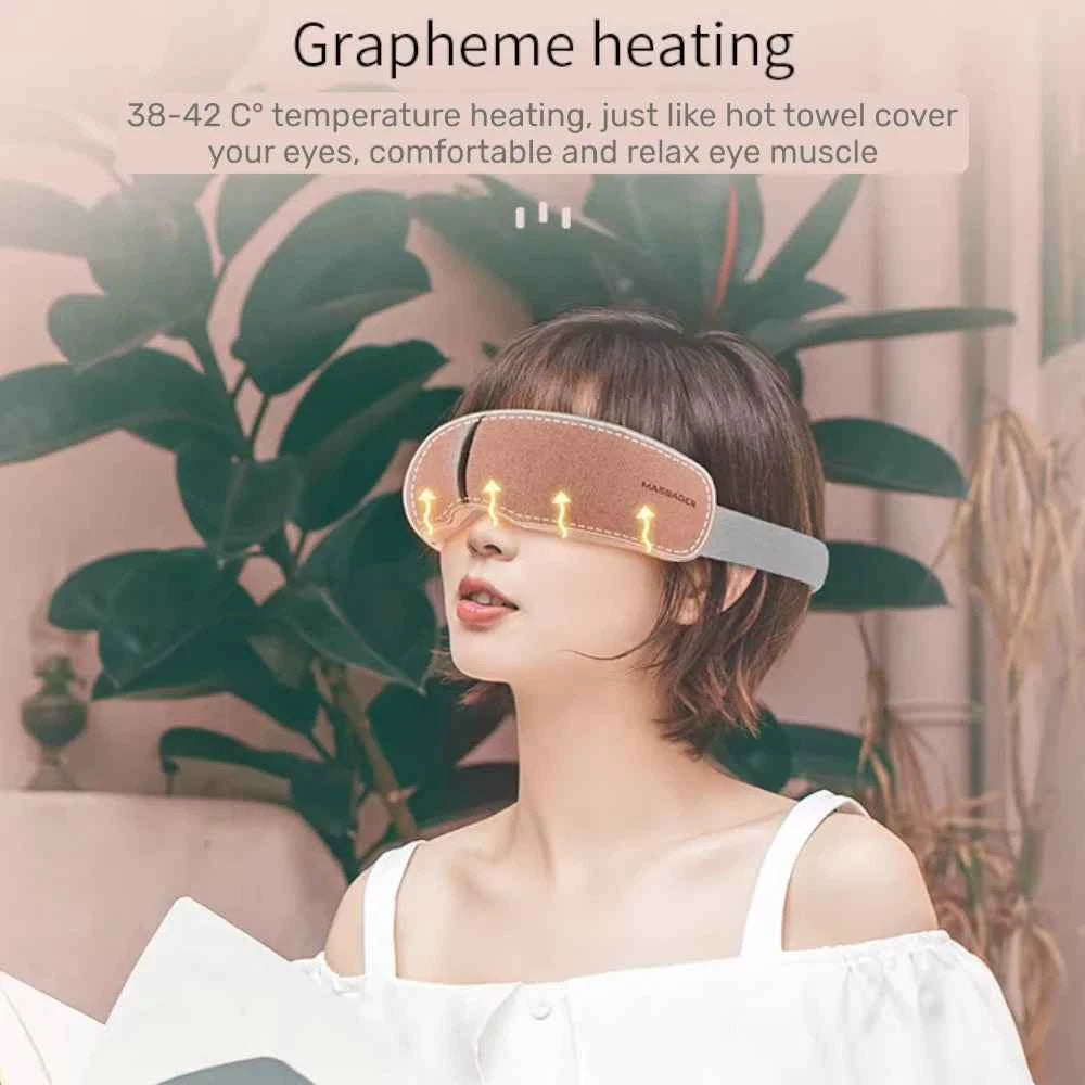 Eye Massager Three Layer Airbag with Intelligent Vibration and Heating for Relaxing Eye Therapy