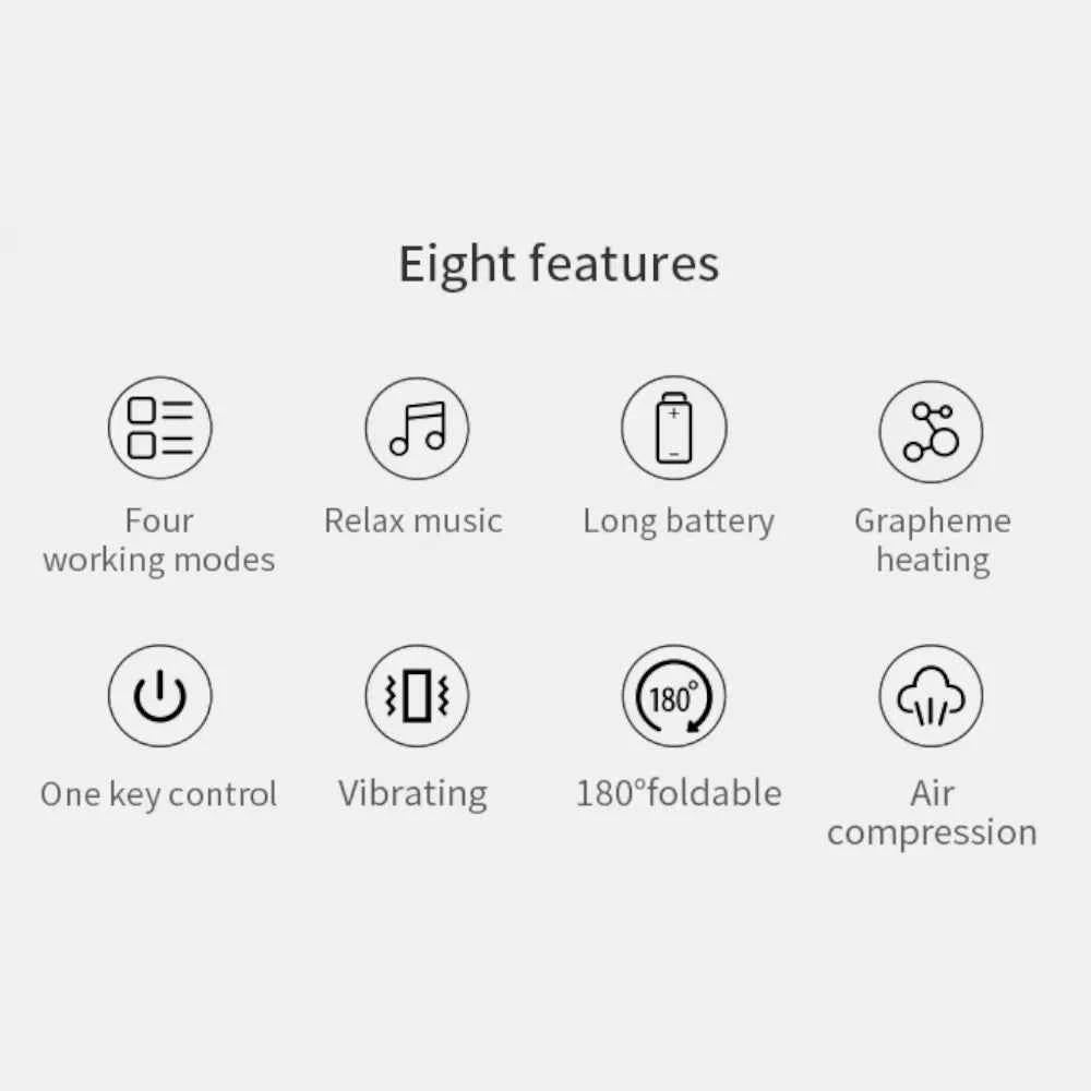 Eye Massager Three Layer Airbag with Intelligent Vibration and Heating for Relaxing Eye Therapy