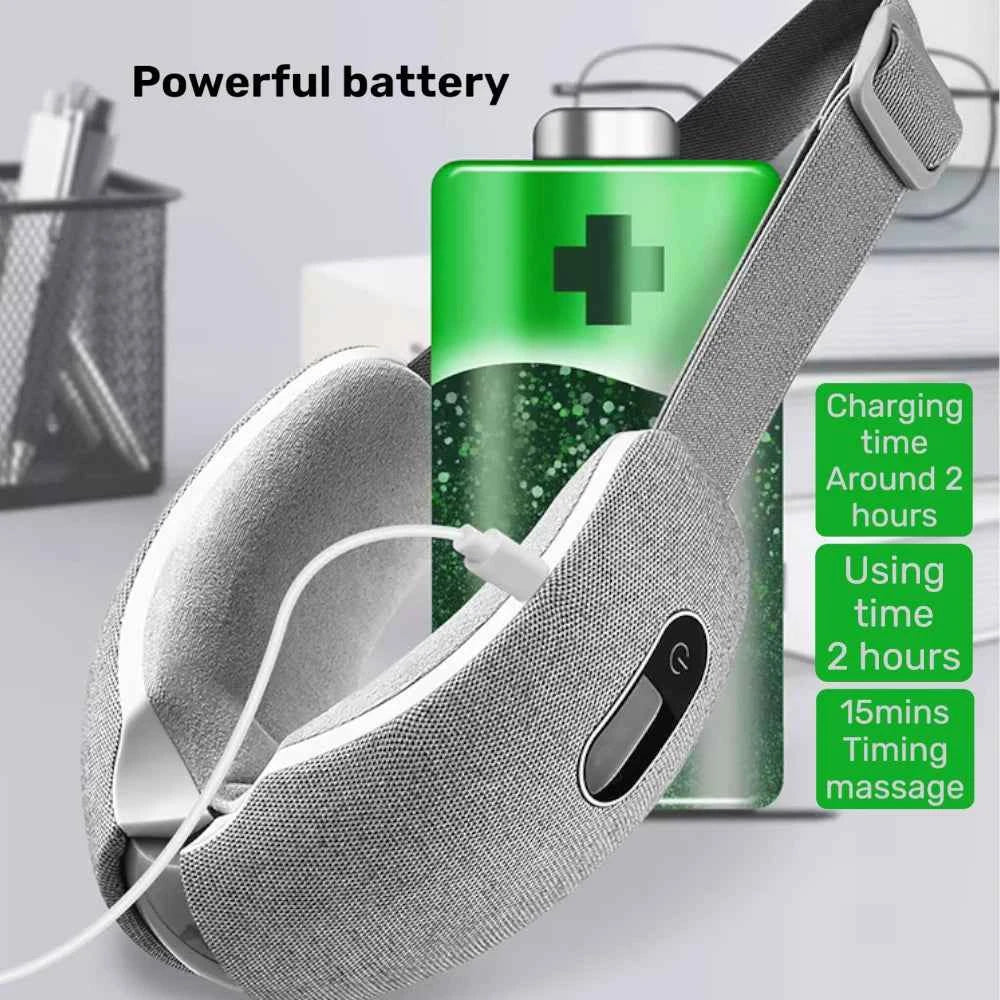 Eye Massager Three Layer Airbag with Intelligent Vibration and Heating for Relaxing Eye Therapy