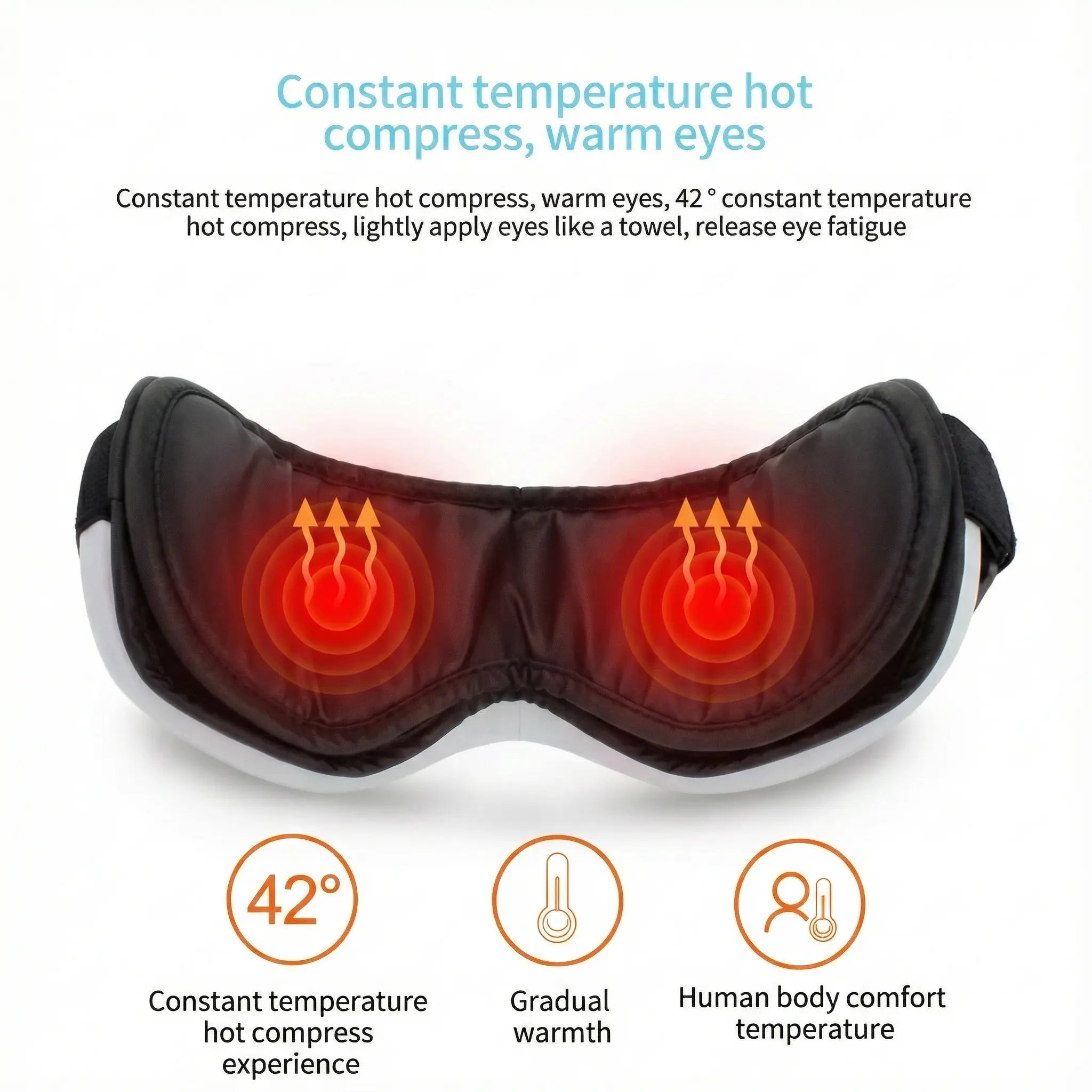 Heated Eye Massager, Bluetooth Mask for Dark Circles & Fatigue
