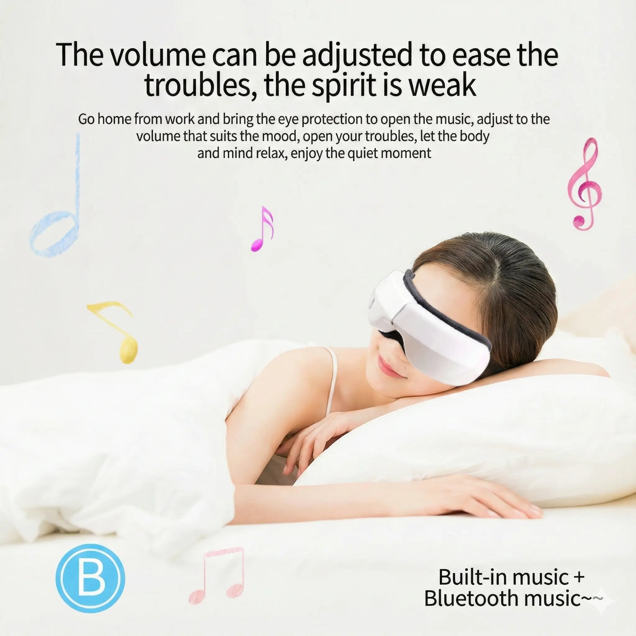 Heated Eye Massager, Bluetooth Mask for Dark Circles & Fatigue