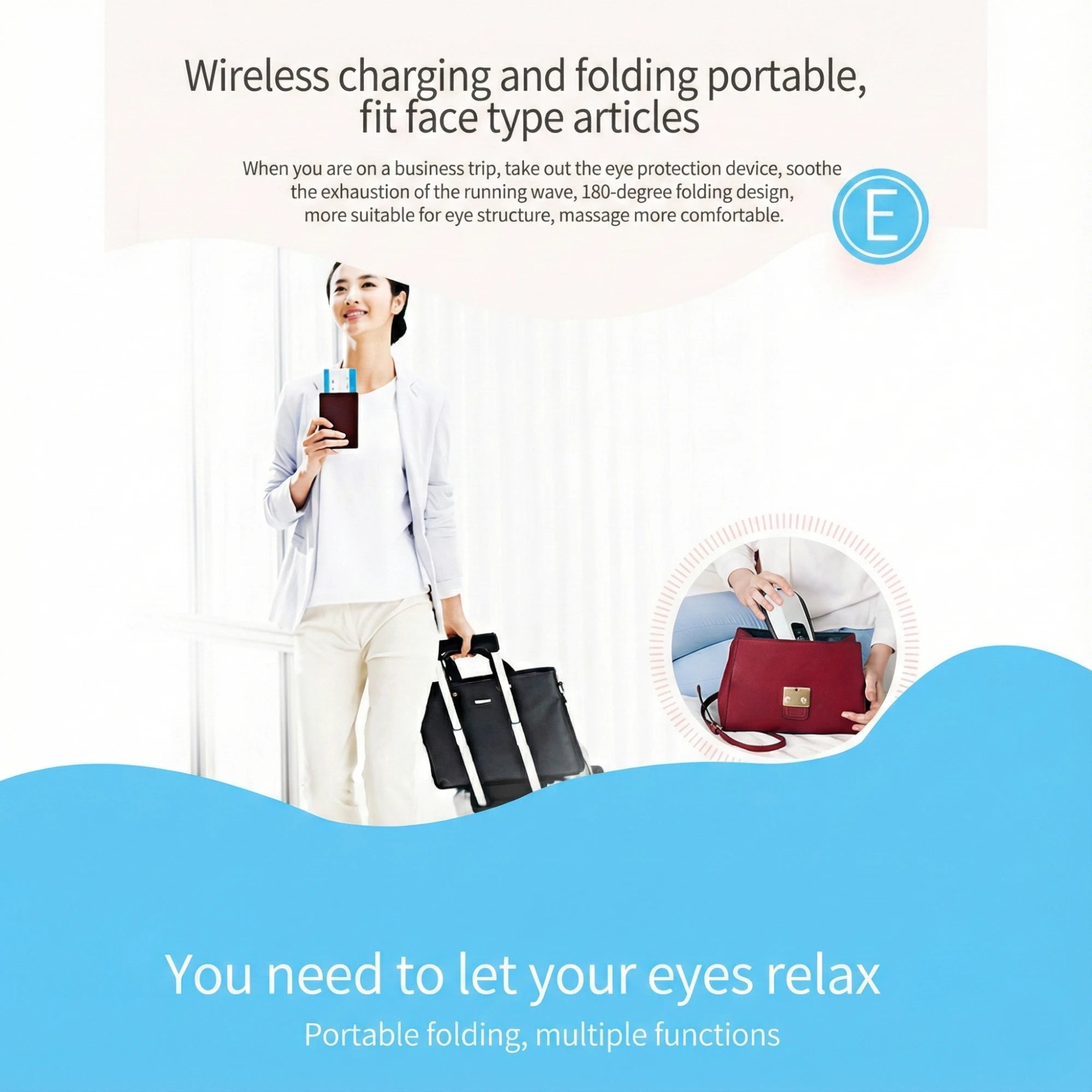 Heated Eye Massager, Bluetooth Mask for Dark Circles & Fatigue