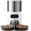 Smart Pet Feeder Automatic Food Dispenser for Cats and Dogs with App Control, Voice Recording, Timing Function, and Stainless Steel Bowl
