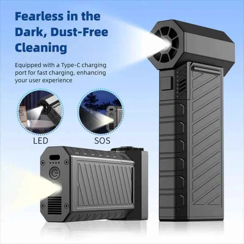 Portable Jet Fan Electric Turbo Blower, 131000rpm Handheld Mini Car Vacuum, Compressed Air Duster