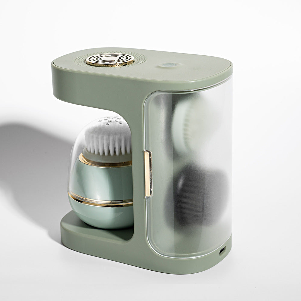 Facial Cleansing Brush with Soft Head, Silicone and Bamboo Charcoal - Electric Deep Facial Cleansing Device