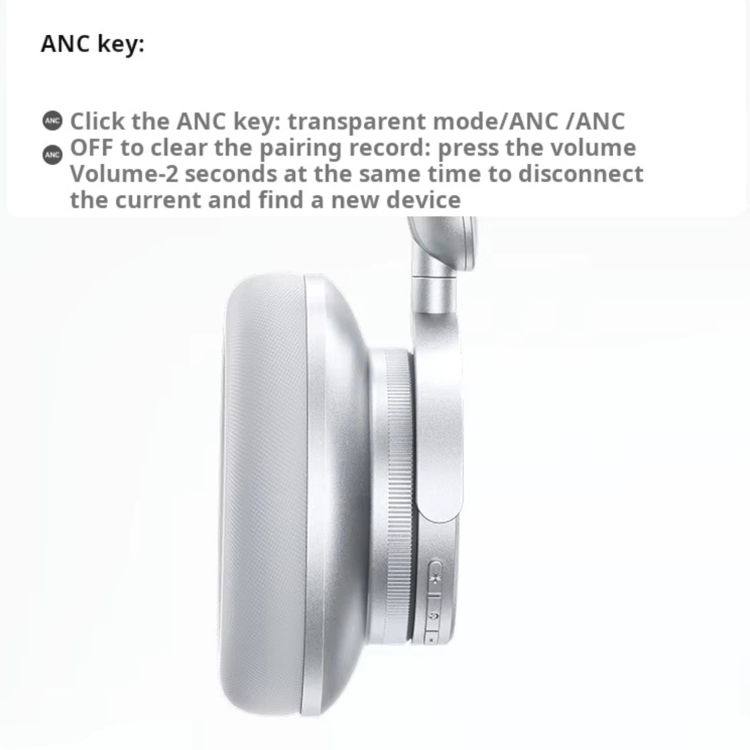 H60 Wireless Earphones Active Noise Cancelling Metallic Finish Sport Design LED