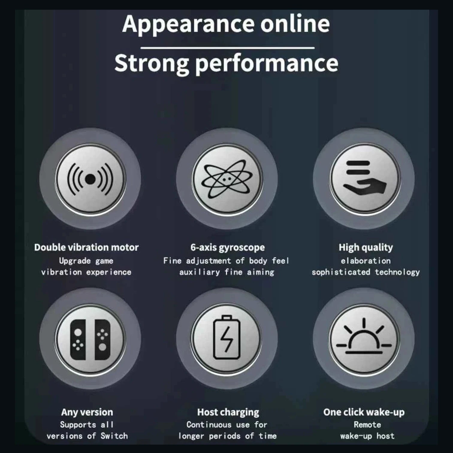 NS Joycons Controller Bluetooth Wireless Gamepad for Switch, Vibration, Turbo, Wake-Up, Gaming Handle & Joystick Control