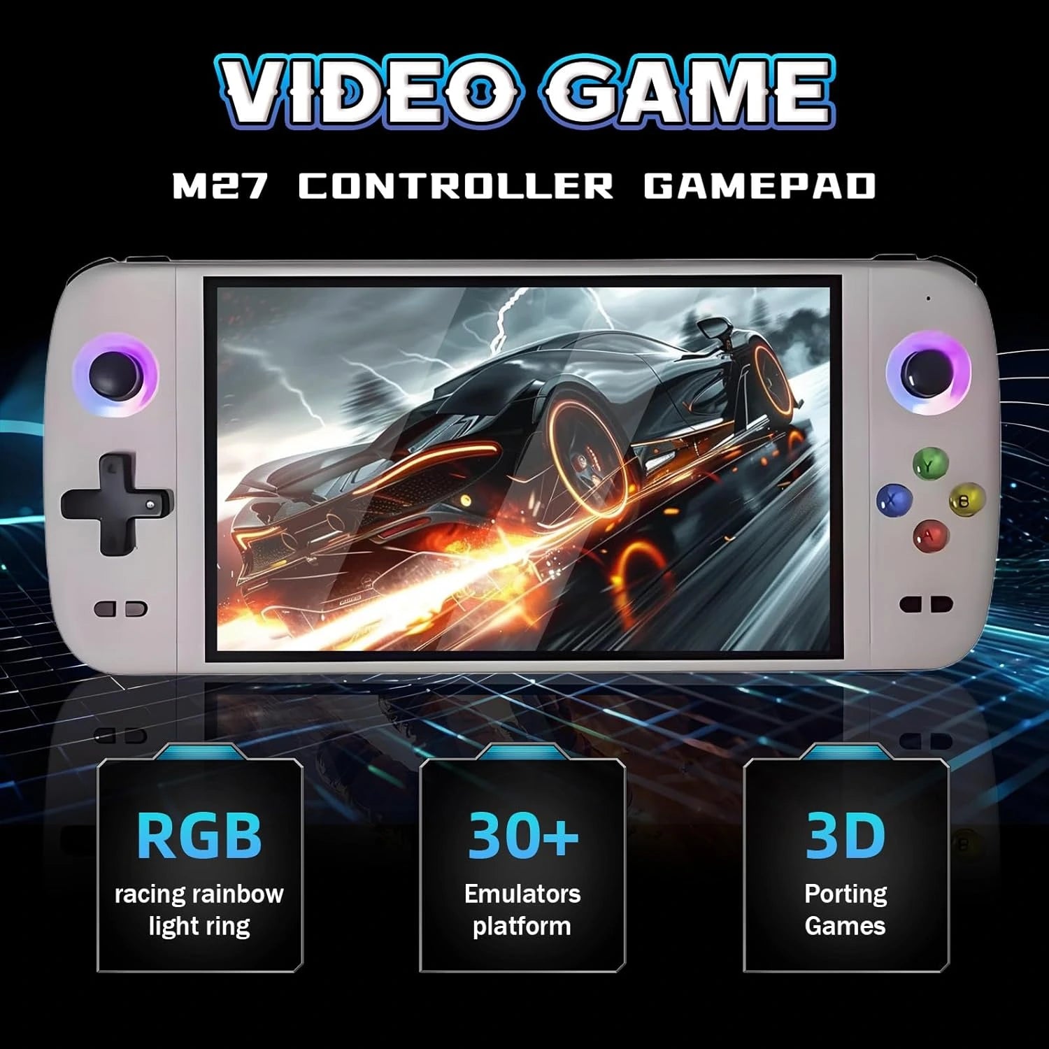 M27 Handheld Console | 7 Inch IPS 128GB 20000+ Games Wireless Support
#Color=Grey,Grigio