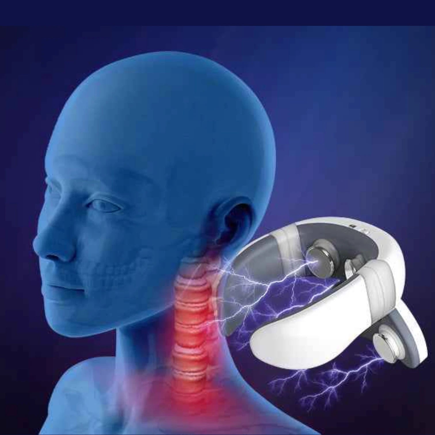 Electric Neck Massager for Ultimate Relaxation - Smart Pulse Technology for Cervical & Shoulder Relief