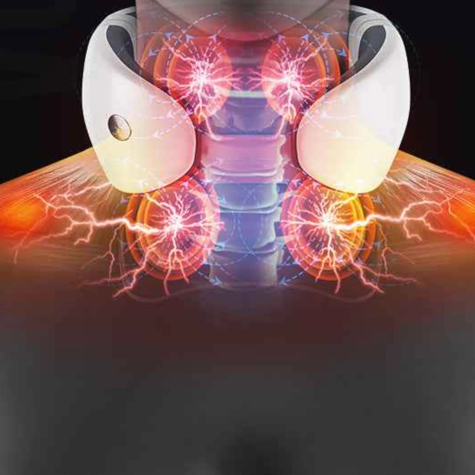 Electric Neck Massager for Ultimate Relaxation - Smart Pulse Technology for Cervical & Shoulder Relief