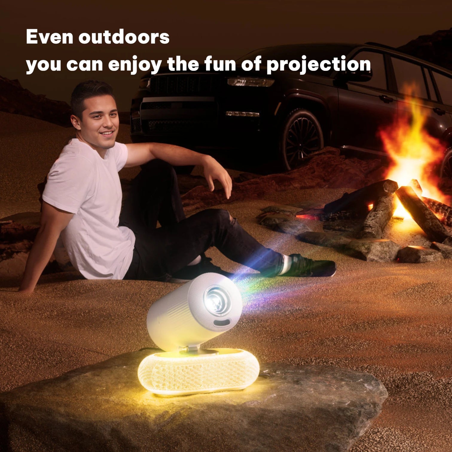 YT900 Smart Mini Projector Native 1080P Android 13 Auto Focus Keystone Portable Home Theater