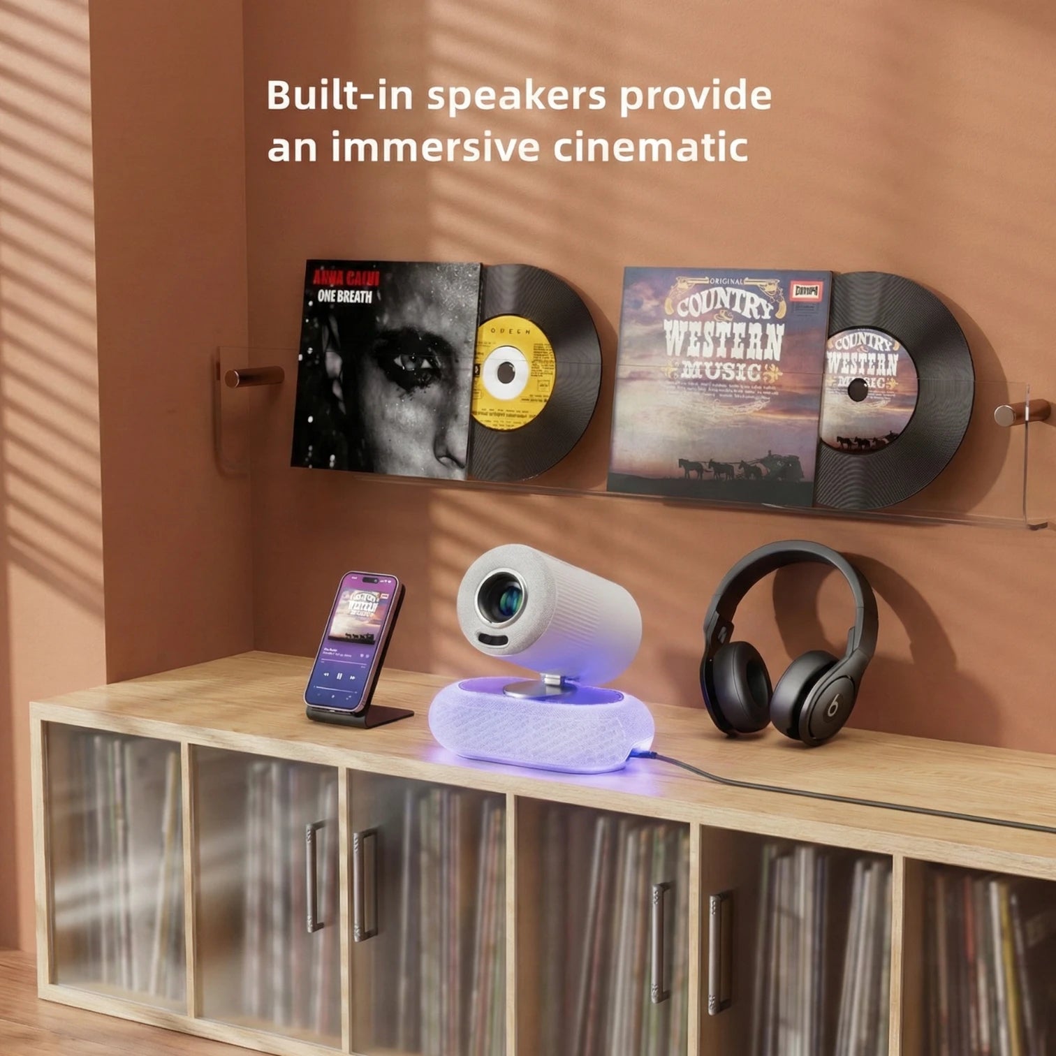 YT900 Smart Mini Projector Native 1080P Android 13 Auto Focus Keystone Portable Home Theater