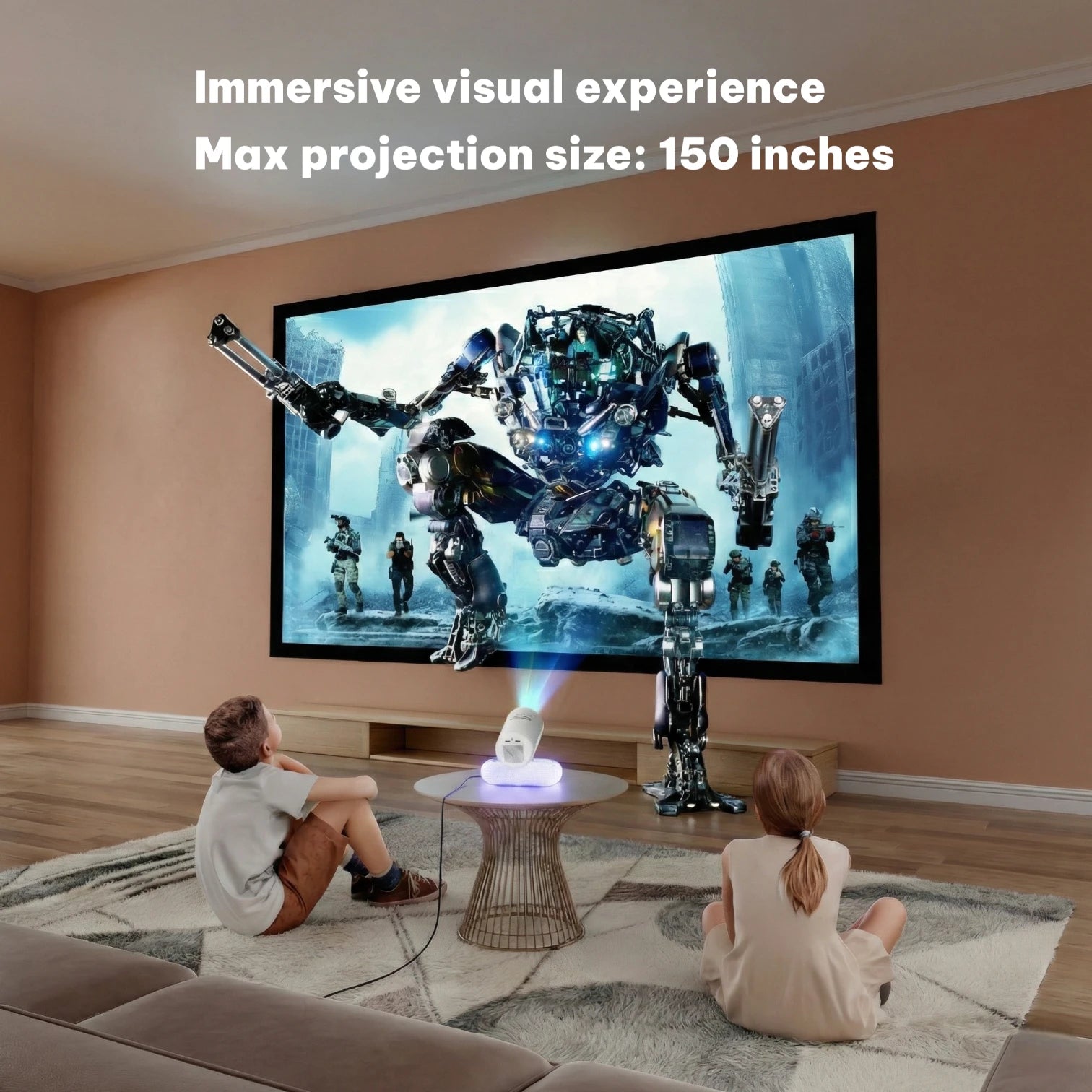 YT900 Smart Mini Projector Native 1080P Android 13 Auto Focus Keystone Portable Home Theater