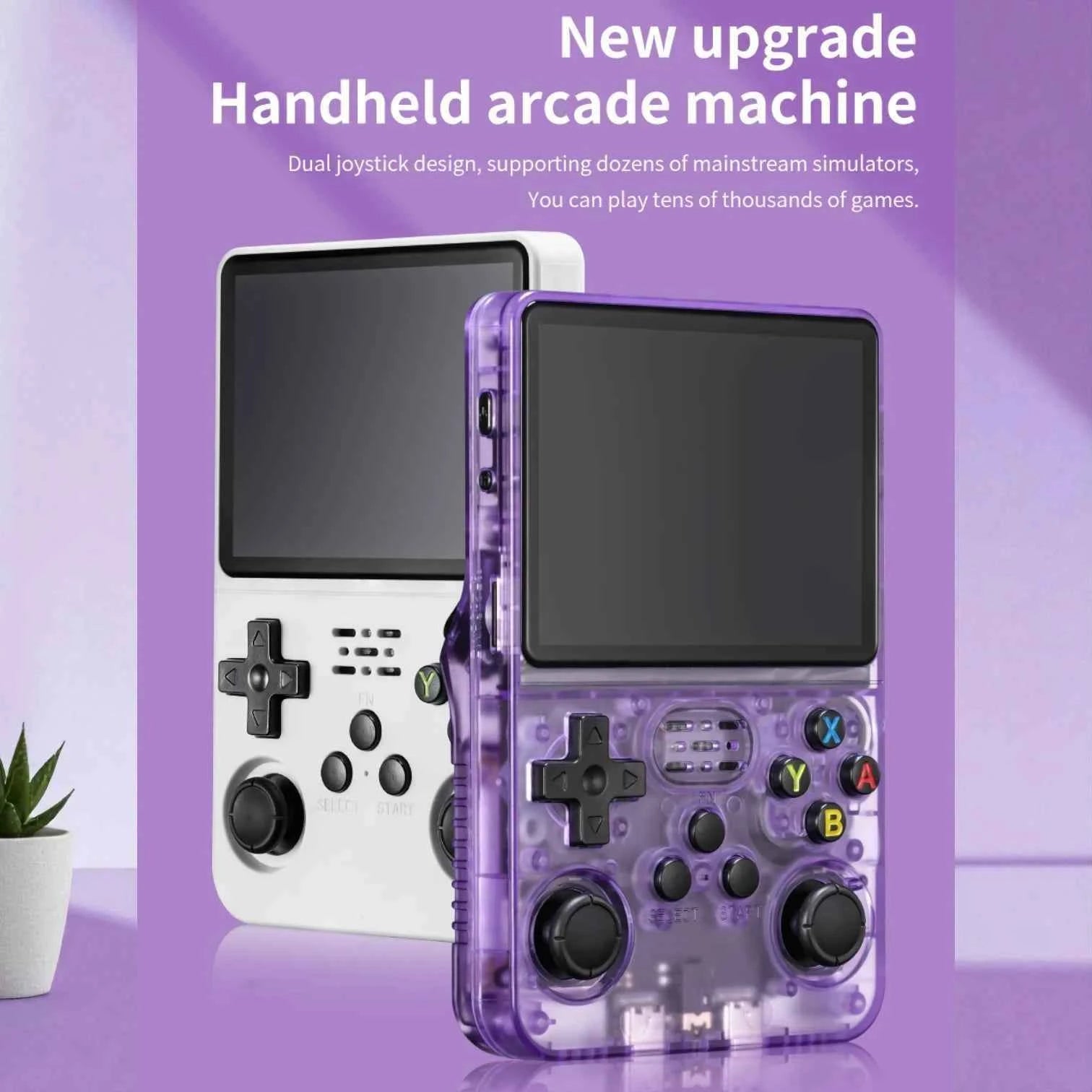 R36S Retro Handheld Console with 3.5 inch IPS Display, Open Source Linux System and Portable Classic Game Support